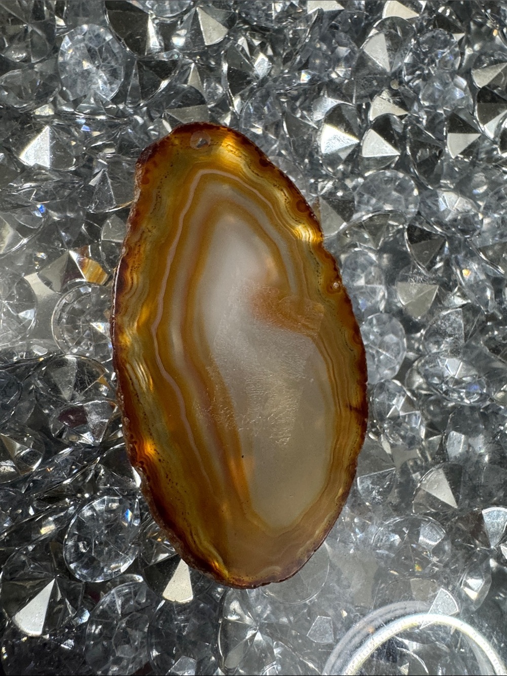 Blue and Amber Agate Slices Set - Picture 2 of 10
